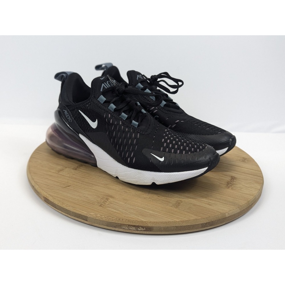 Nike Air Max 270 Womans 7.5 Shoes Black Purple White Running Sneakers Gym